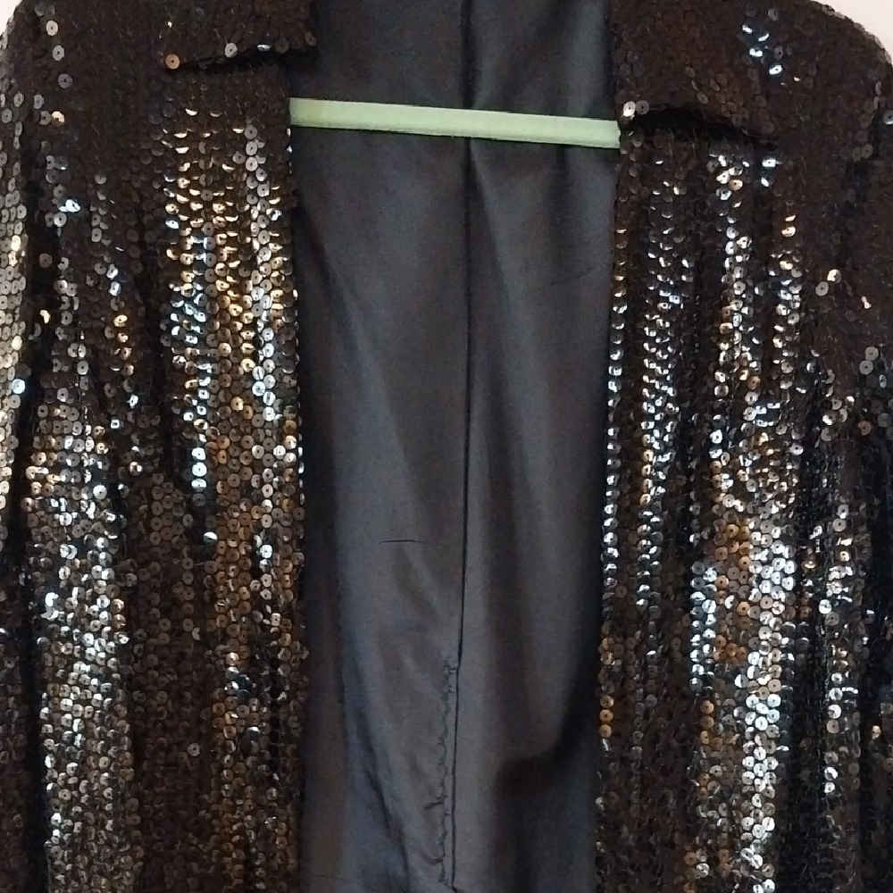 Bruce Oldfield Vintage Black Sequin Jacket